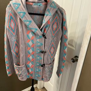 Goddis Small Bohemian cardigan sweater with hood‎ “Mika”?